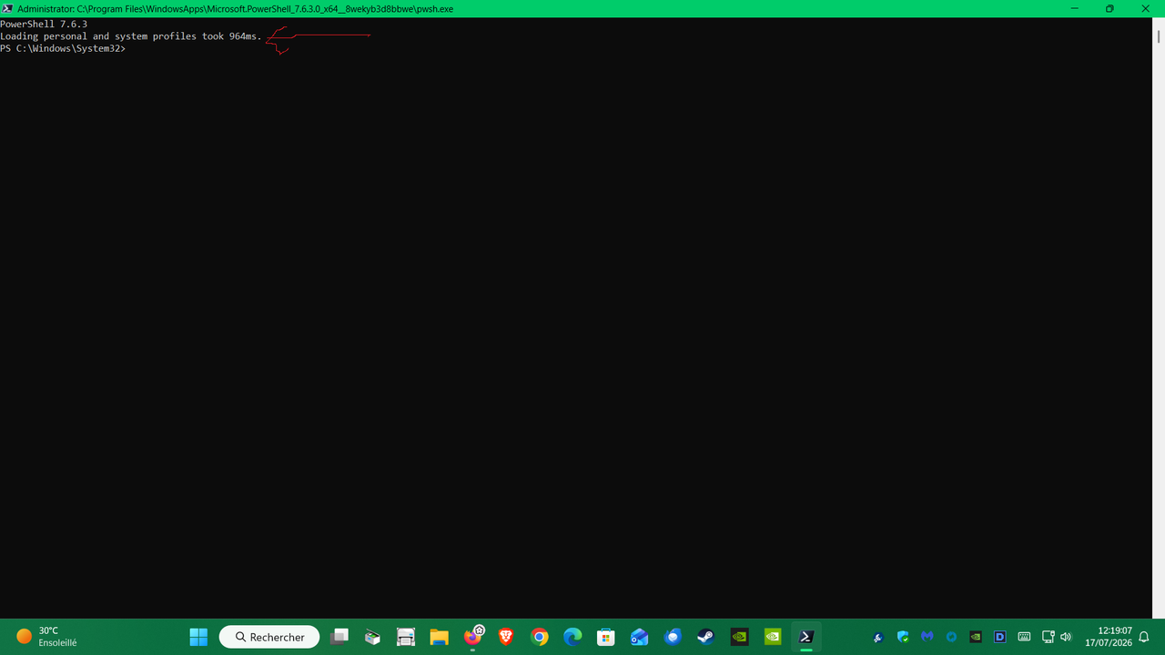 powershell toujours bizarre