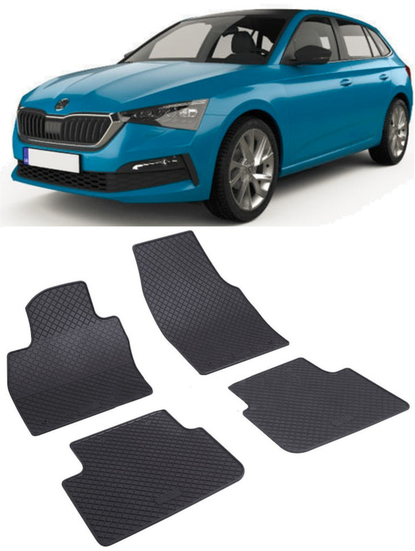 Set 4 covorase Skoda Scala 2019-prezent, din cauciuc 100%, compatibile cu autoturismul SKODA Scala