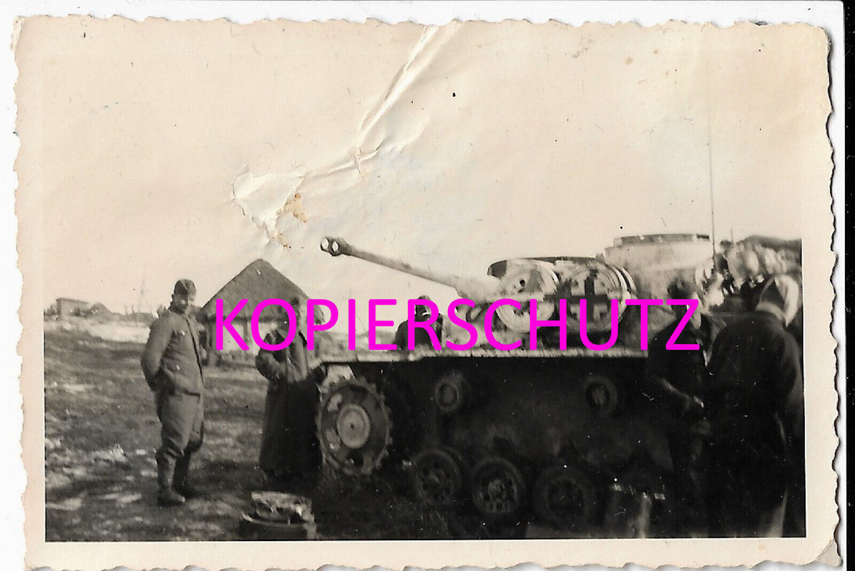 3x Org. Foto Panzer III Balkenkreuz Turmnummer Camo Front Wintertarn Langrohr (1)