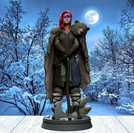 Nordic Female Warrior – 3D Print Model