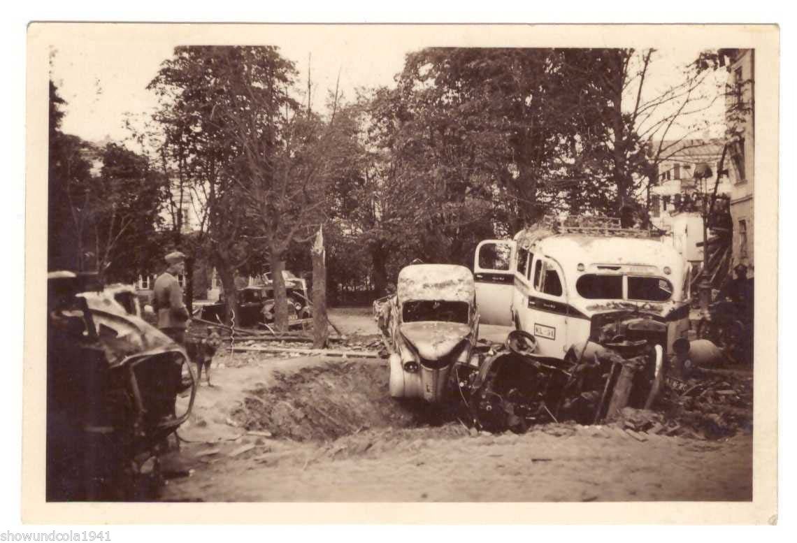 Original Foto Polen zerstörte polnische Armee Fa