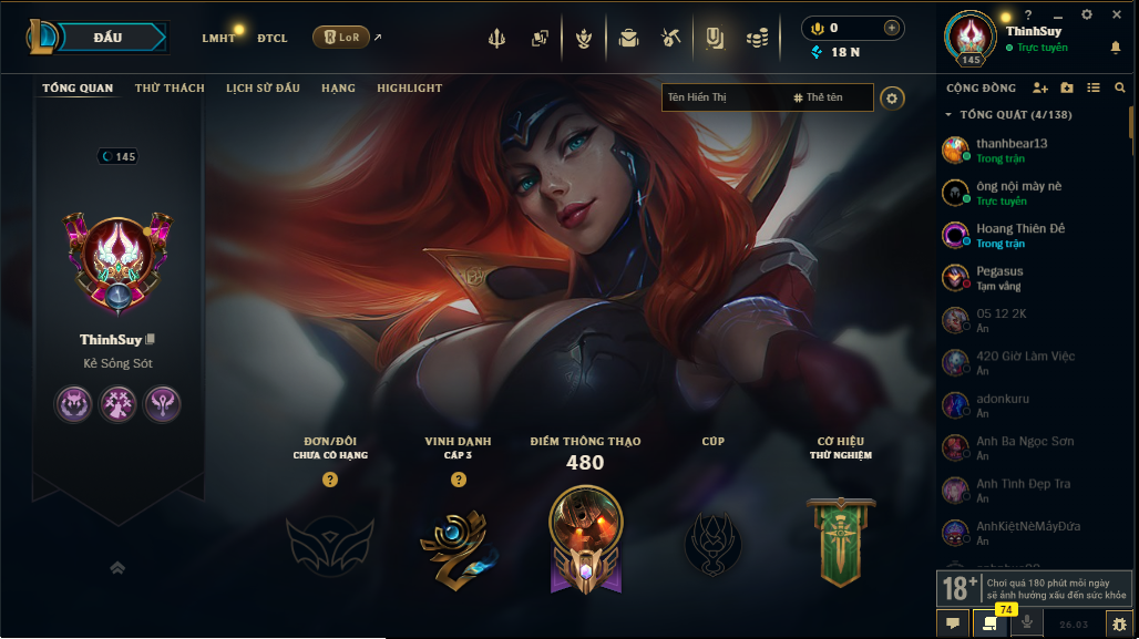 Acc LMHT # - Không Khung