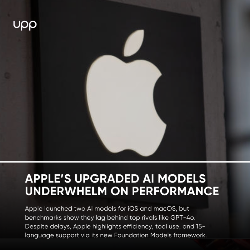 Apple’s upgraded AI models underwhelm on performance