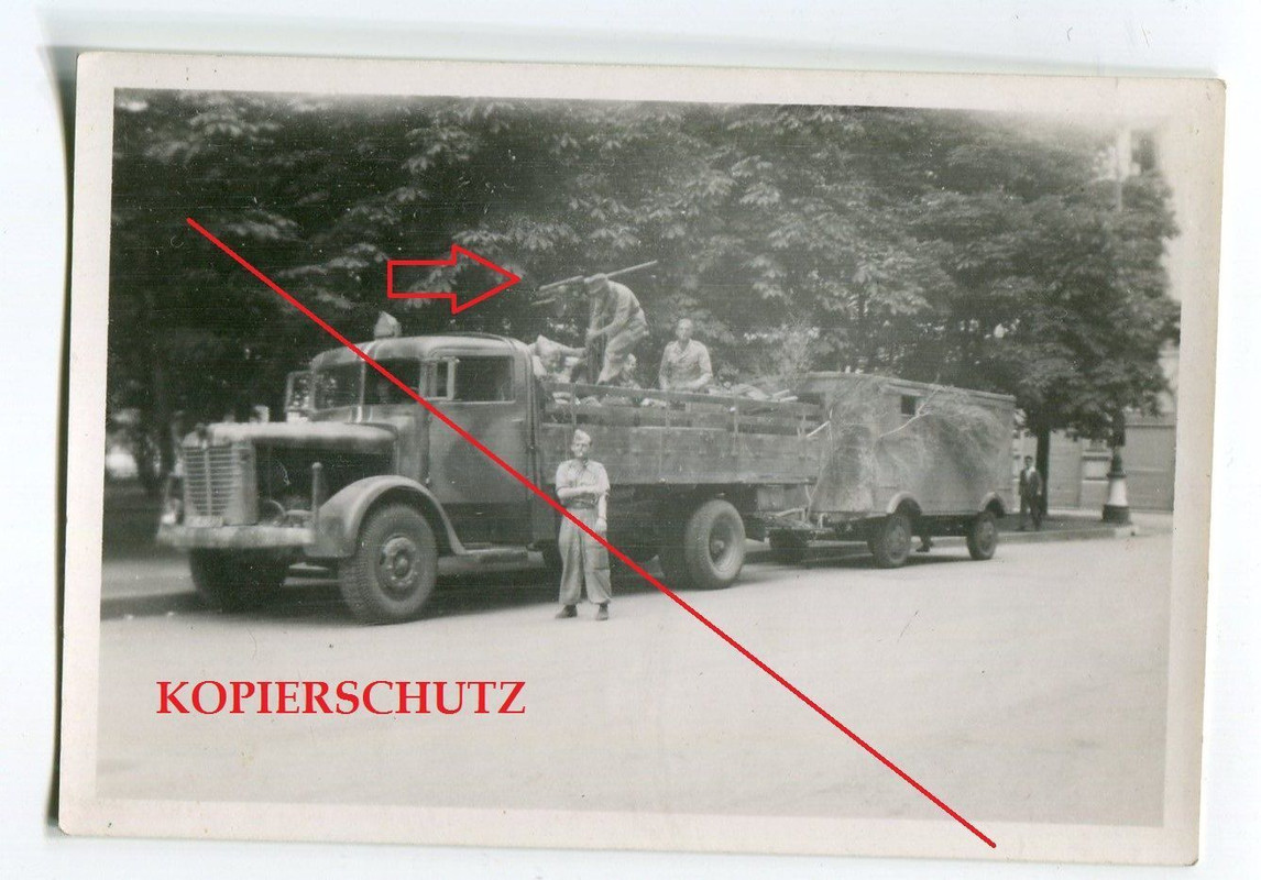 Original Foto LKW Sdkfz Flak Kanone Fallschirmjä