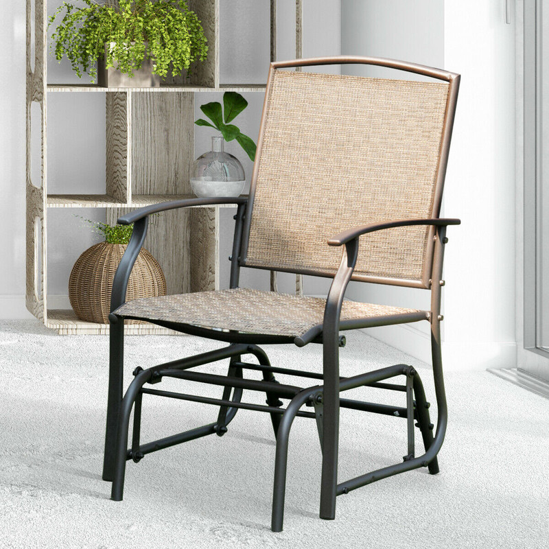 patio glider chairs metal