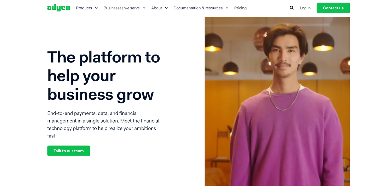 Adyen homepage