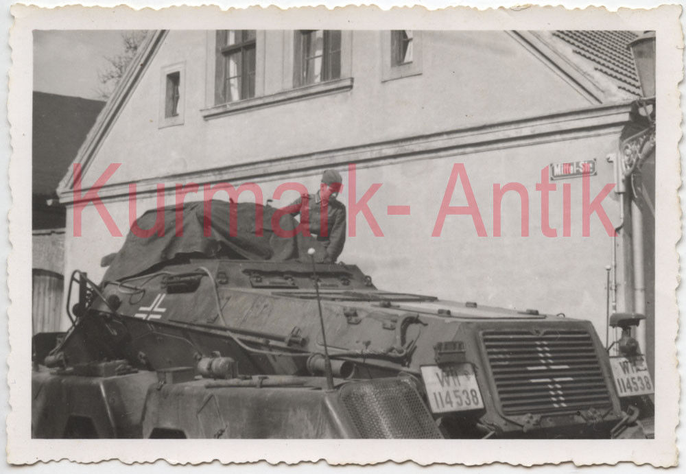 Foto Wehrmacht Front Panzer Spähwagen 8 rad super Kennung !