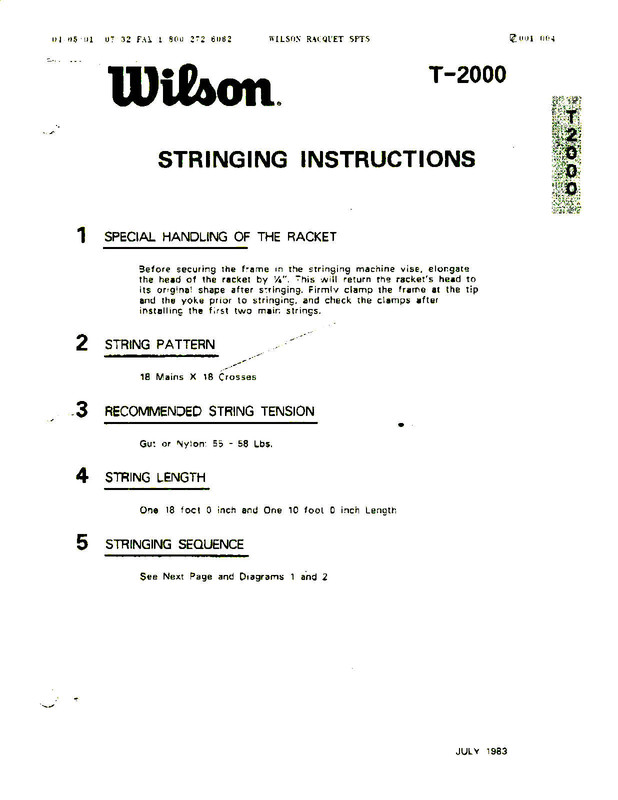 How to string wilson T 2000? Talk Tennis