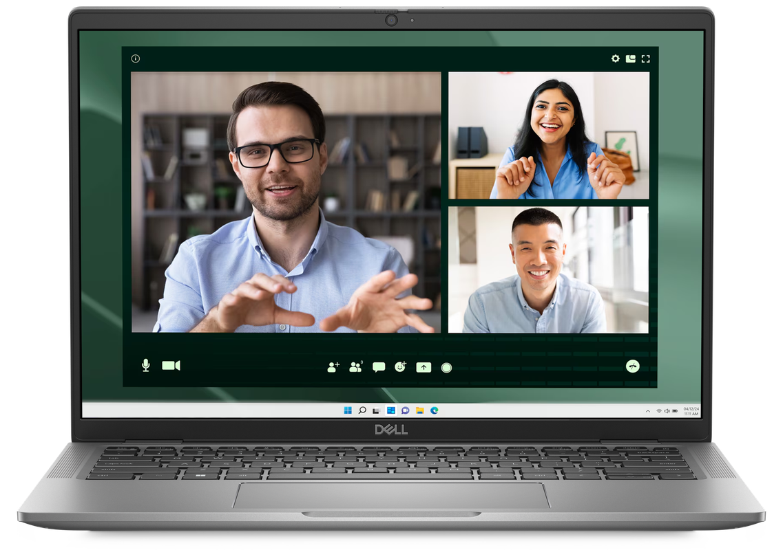 Laptop empresarial Dell Latitude 7450, mostrando su diseño ultraligero y premium.