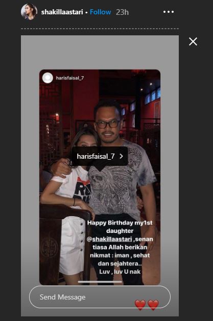 Faisal Harris rayakan ulang tahun Shakilla
