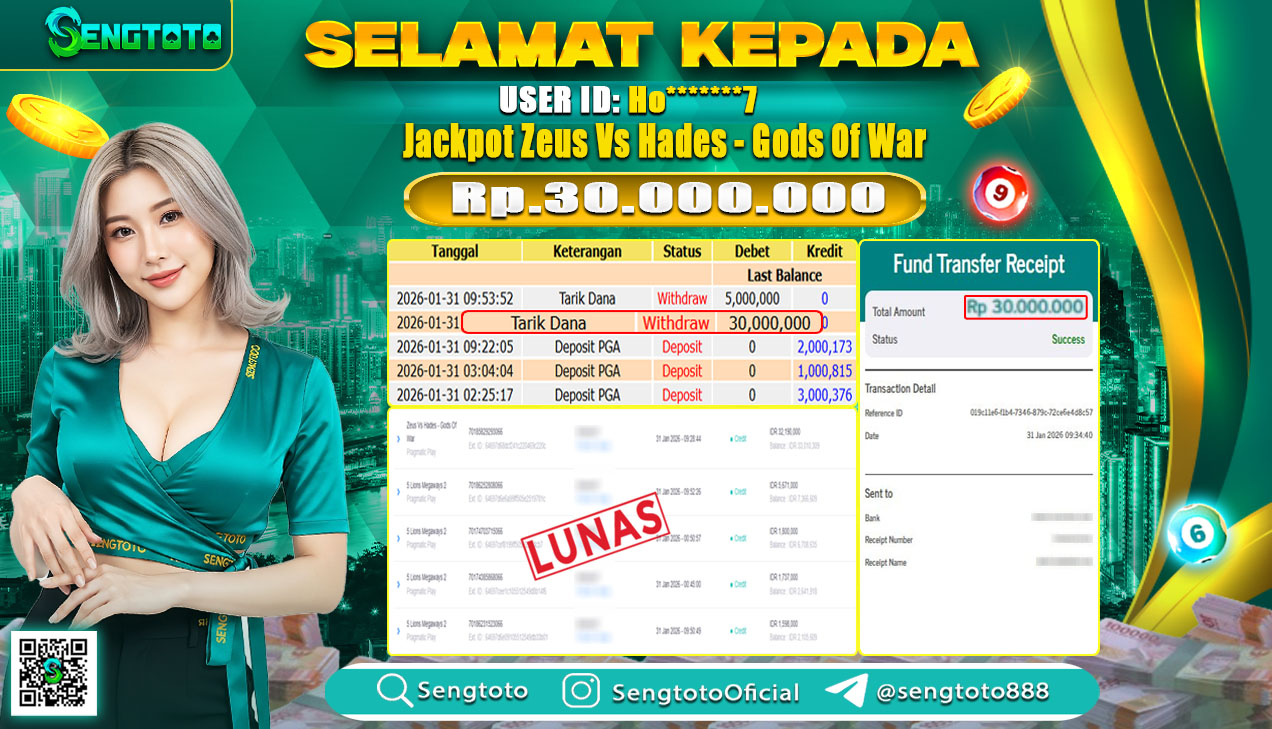 BUKTI PEMBAYARAN SLOT ZEUS VS HADES - GODS OF WAR