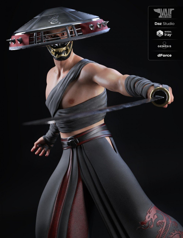 dForce Senshi Outfit for Genesis 8 Male(s) dForce Senshi Outfit for Genesis 8 Male(s)