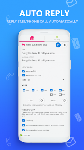 AUTO MESSAGE send reply SMS v1 3690 Premium Mod Apk