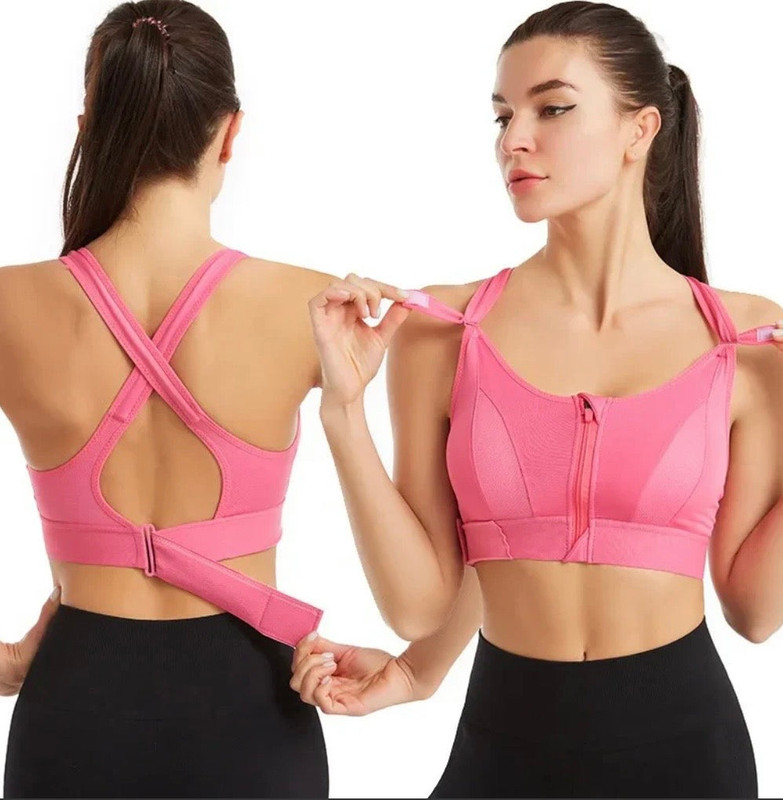 Front Zipper Sports Bra (Free size) Premium Stuff - image 3