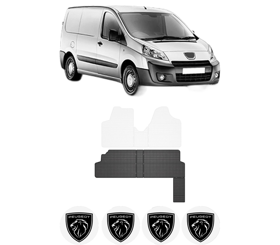 Set covorase presuri PEUGEOT EXPERT Van (VF3A_, VF3U_, VF3X_) din 2007-2016, auto, din cauciuc thermoplastic, 4 Stickere auto cu PEUGEOT