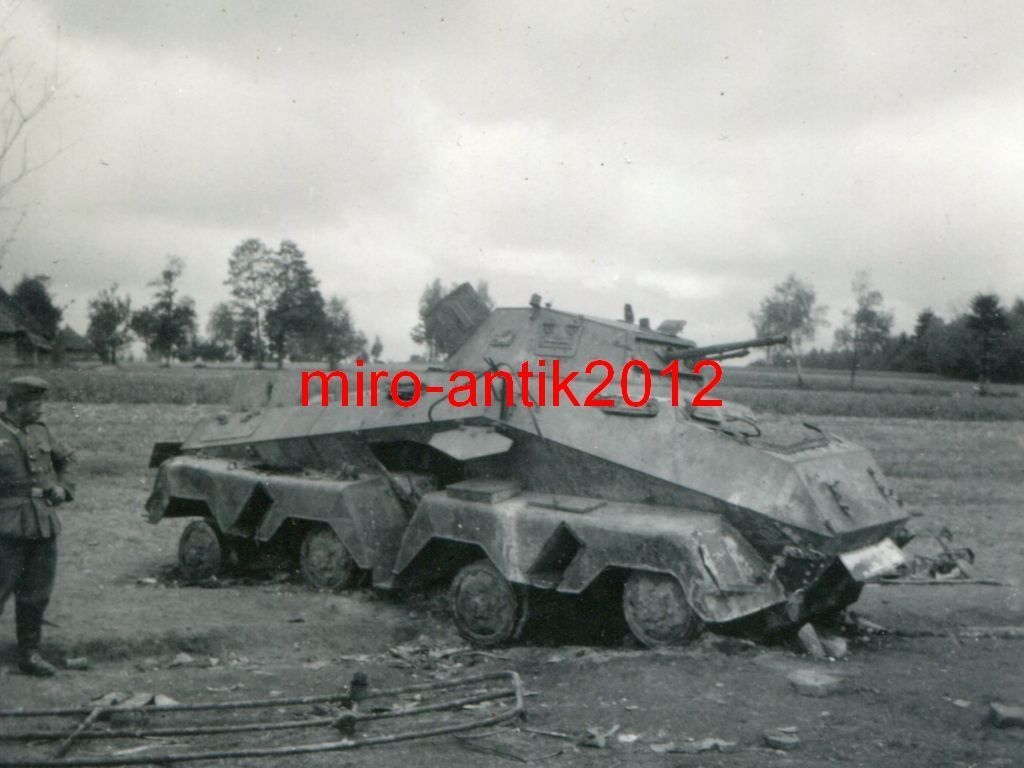 Wehrmacht, Sdkfz, zerstörter schwerer Panzerspäh