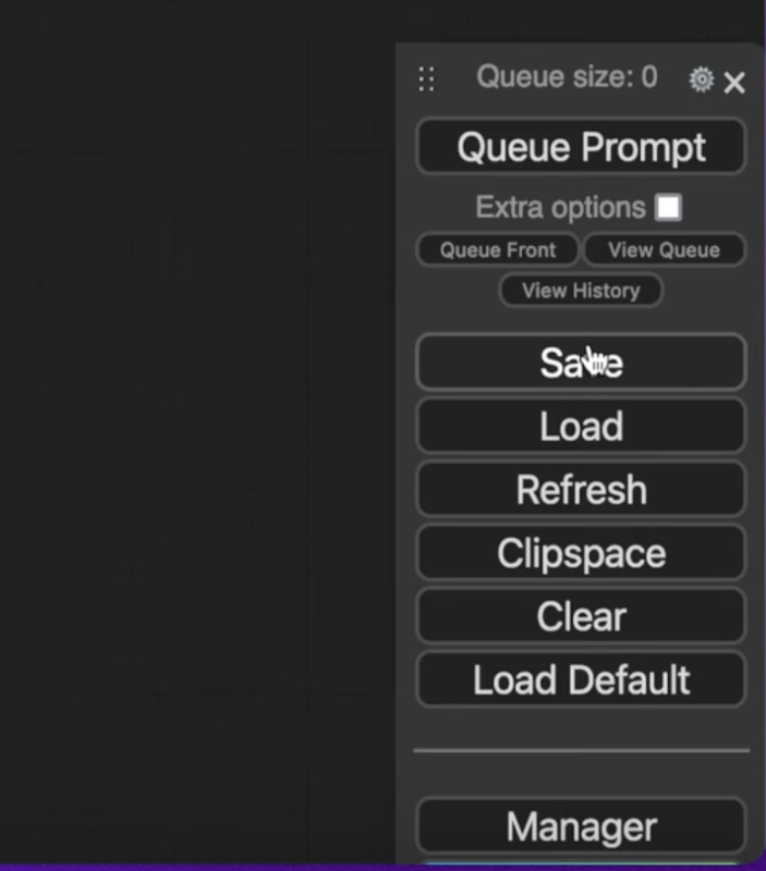 ComfyUI Save button