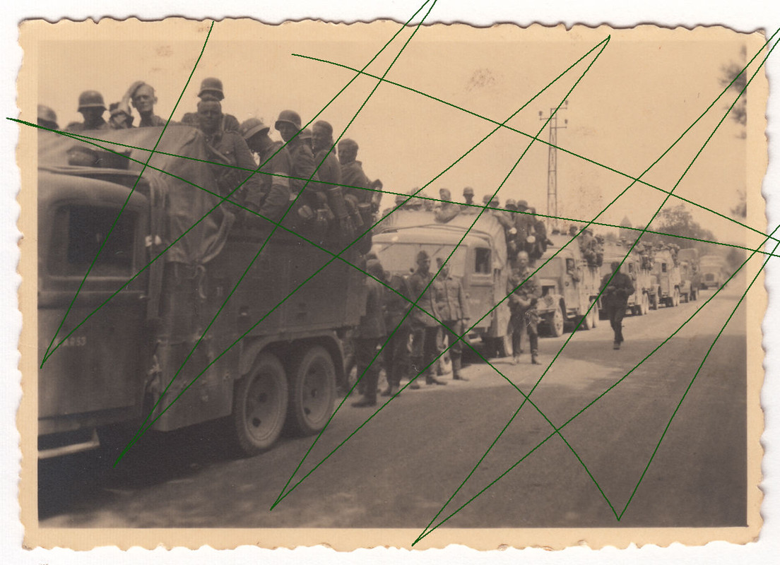 LKW Kfz Fahrzeug Kolonne Wh Soldaten mit Ausrüst