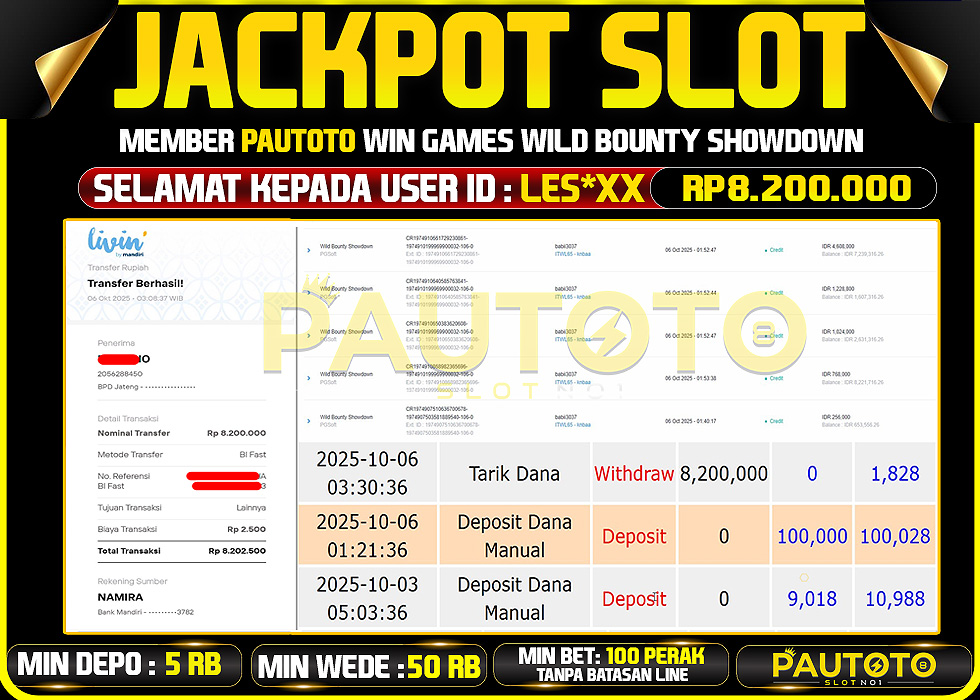 BUKTI JACKPOT LUNAS PAUTOTO