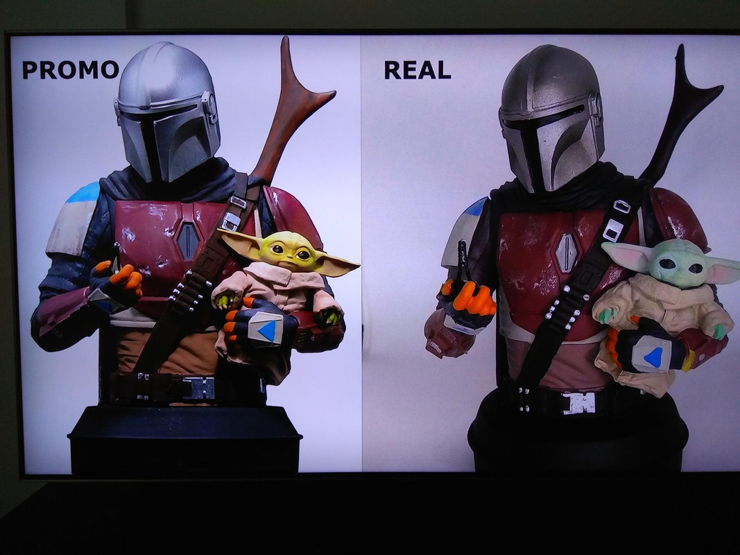 Busto mandaloriano comparación