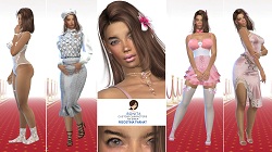 Agostina Farhat realm of oblivion custom character Sims 4 CAS outfit preview - thumbnail