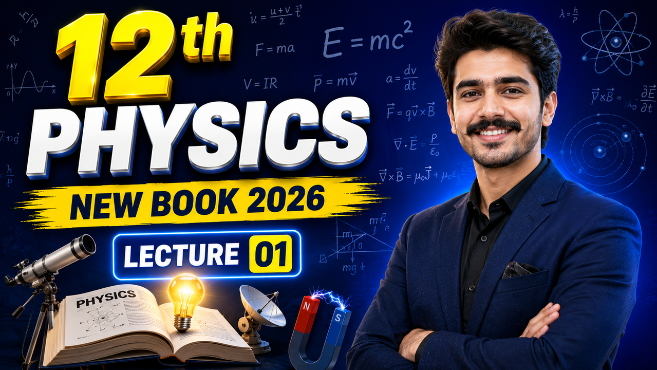 Result of: 12th Physics New Book 2026 Lecture YouTube Thumbnail AI Prompt