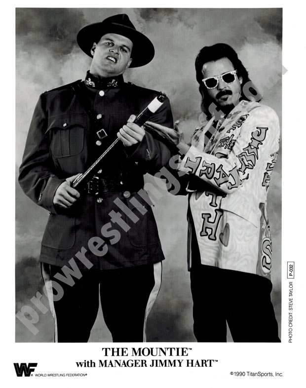 The Mountie with Jimmy Hart P-032 WWF 8x10 promo photo