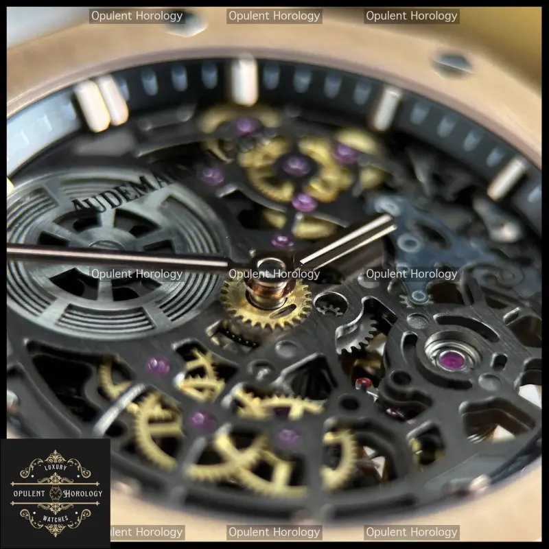 Audemars Piguet Royal Oak Jumbo 16204 Openworked Replica 39mm Rose Gold Calibre 7124