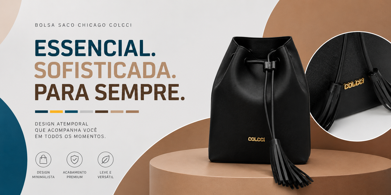 Banner Bolsa Saco Chicaco Colcci Original
