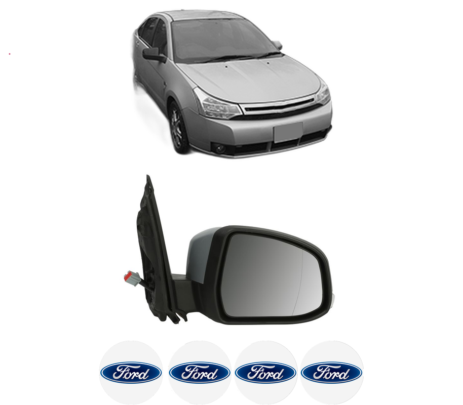 Oglinda Completa Dreapta FORD FOCUS din 1998-2021, auto, Reglaj Electric, 4 stickere auto cu FORD