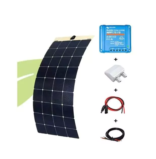 panneaux solaires flexibles avec supports et onduleurs