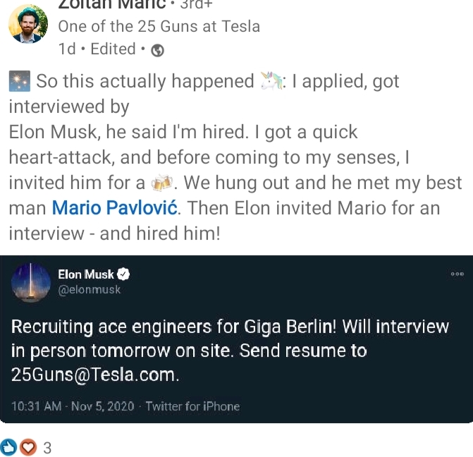  Elon zaposljuje