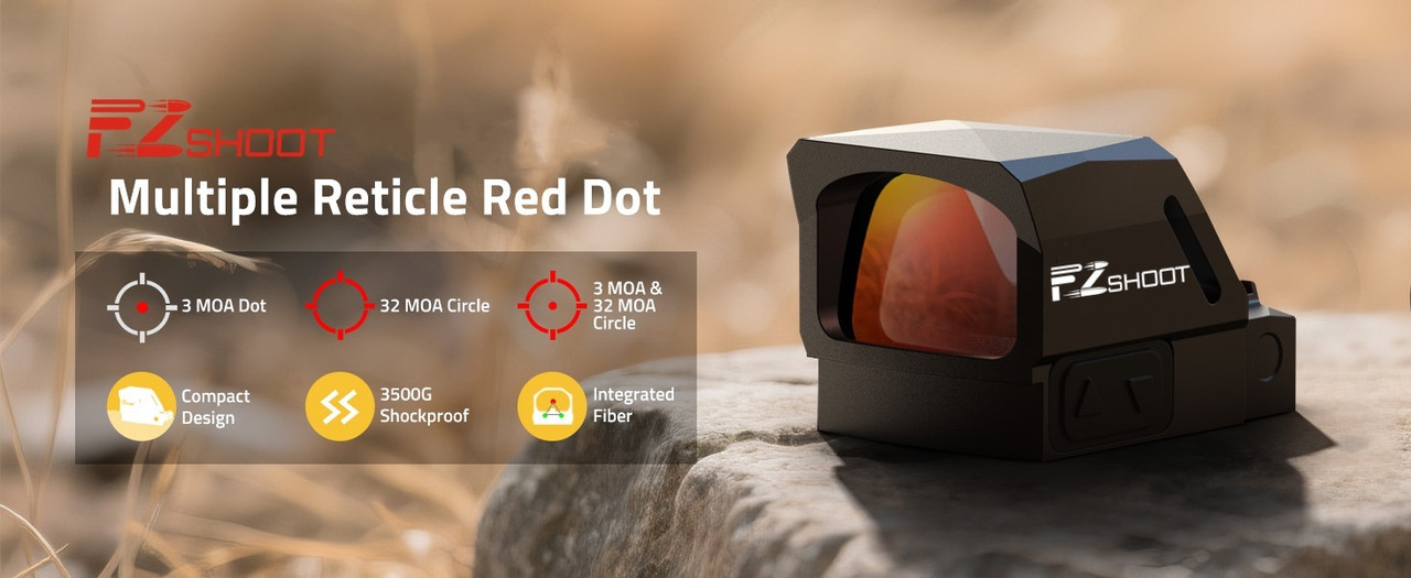 EZSHOOT 3MOA 32MOA Circle Dot Sight for RMSc Pistol optic design