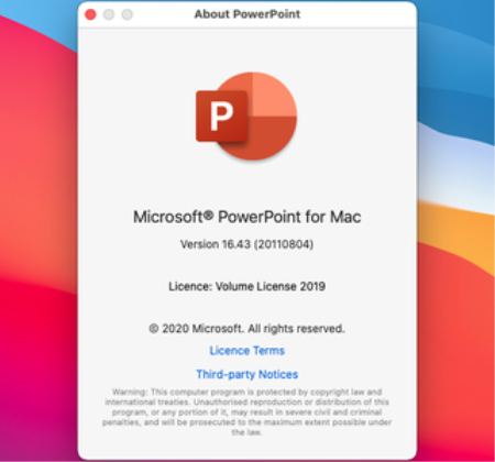 Microsoft PowerPoint 2019 for Mac v16.53 VL Multilingual Microsoft PowerPoint 2019 for Mac v16.53 VL Multilingual
