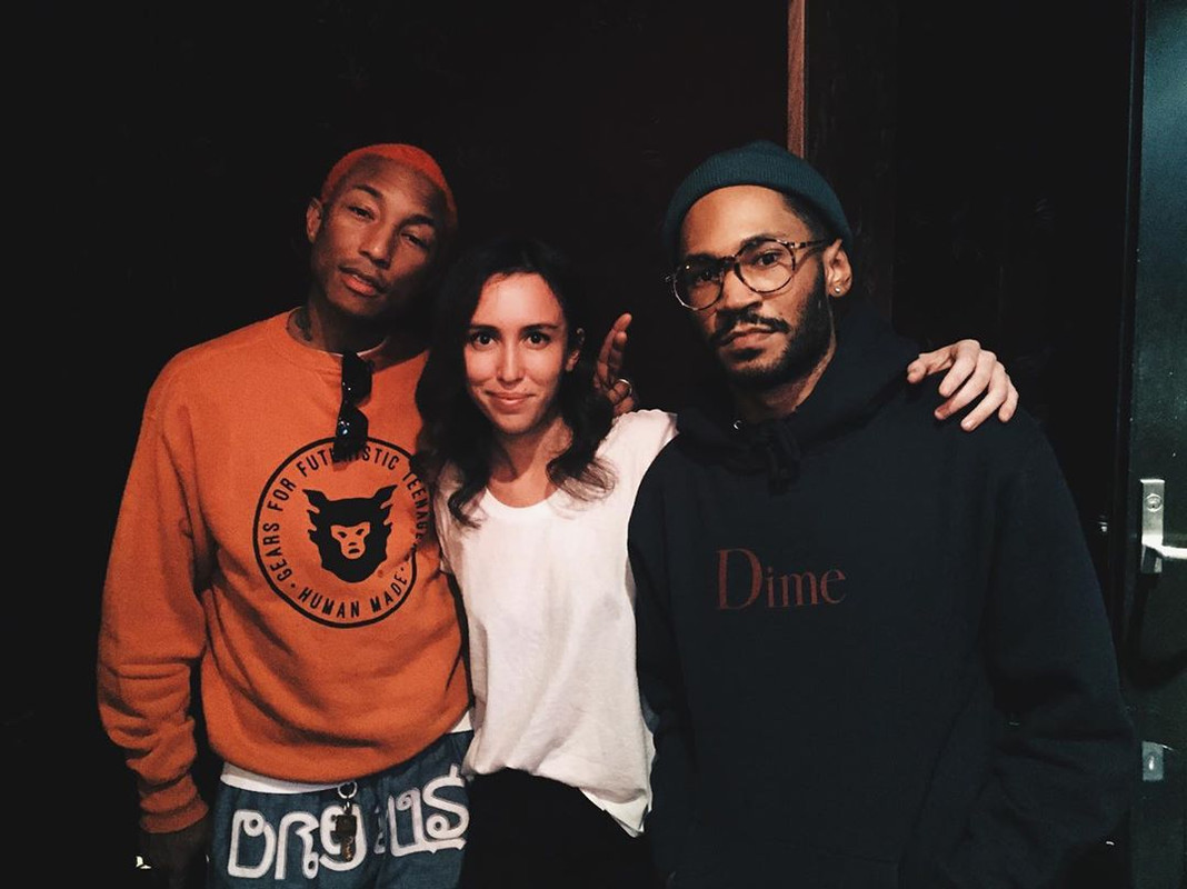 Pharrell With Lauren D’Elia & Kaytranada After Making ‘Midsection’