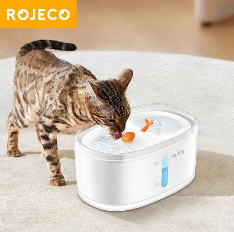 AliExpress: Robeco Fuente para gatos, cuencos duales de 2.5L || Pagando en USD 
