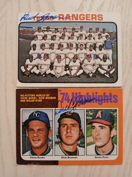 MLB Dick Bosman 2nd Autograph Return 2/2