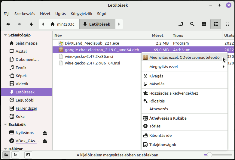 Google Chat Electron (GDebi)