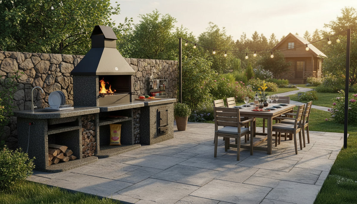 Сборка модульного барбекю-комплекса без фундамента