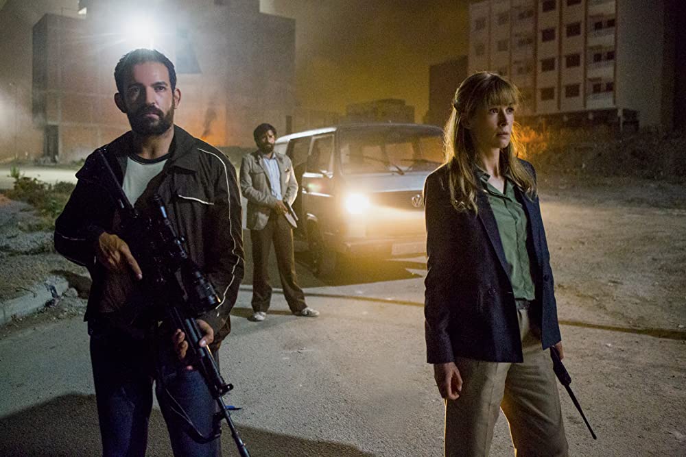 Rosamund Pike, Ben Affan, and Mohamed Attougui in Beirut (2018)