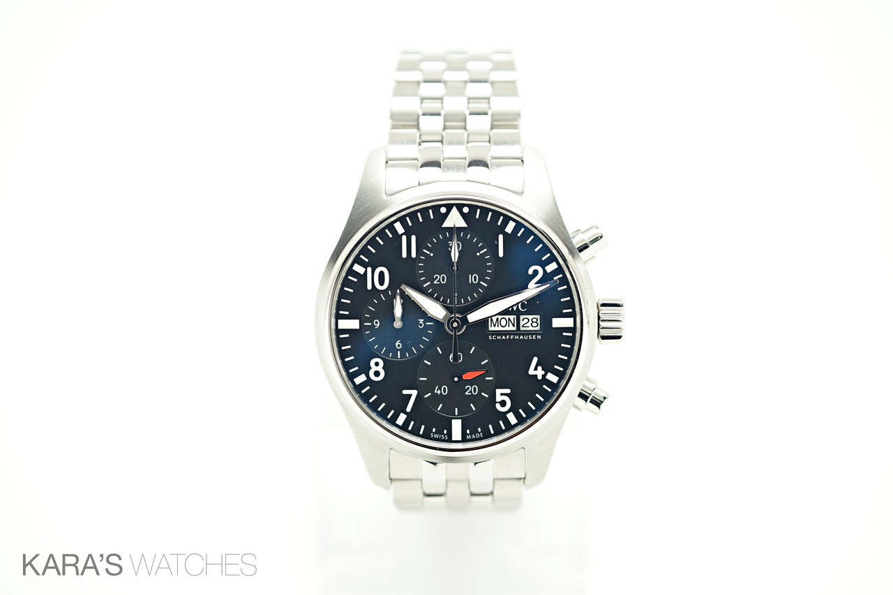 IWC Pilot Chronograph Black Dial Stainless Steel NEW IW388113 image 5