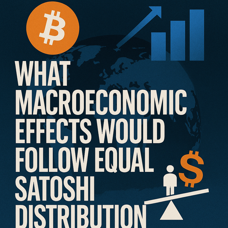 What macroeconomic effects would follow equal satoshi distribution