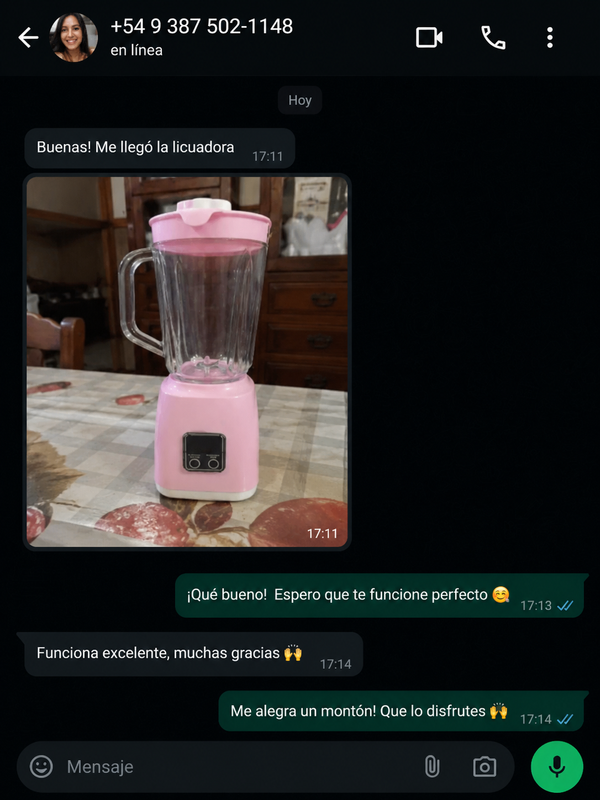 Chat de WhatsApp cliente 6