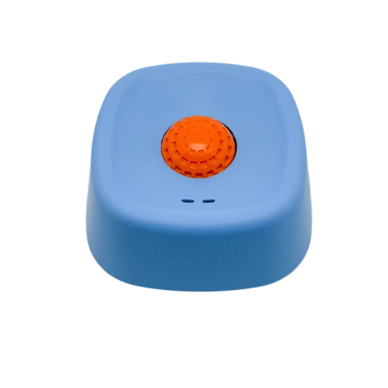 Blue bowl, orange ball Slow Feeding Dog Bowl with Built-In Rolling Ball – Anti-Spill Pet Lick Dish for Healthy Eating Habits