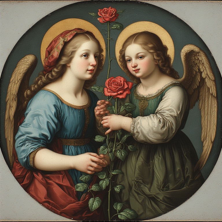 Maria-holdind-rose-and-Angel-A-(23)