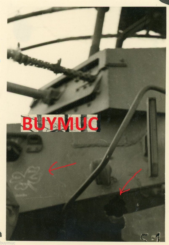 PANZER SPÄHWAGEN SDKFZ 8 RAD KENNUNG EINSCHUßLOC