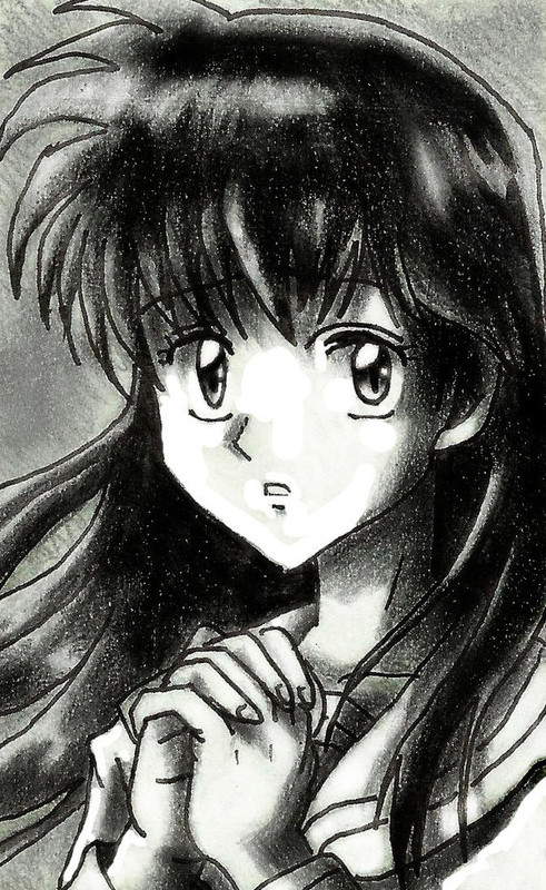 Hình vẽ Kikyou, Kagome, Sango bộ Inuyasha - Page 17 Kagome_by_12345t67-d9gm06d