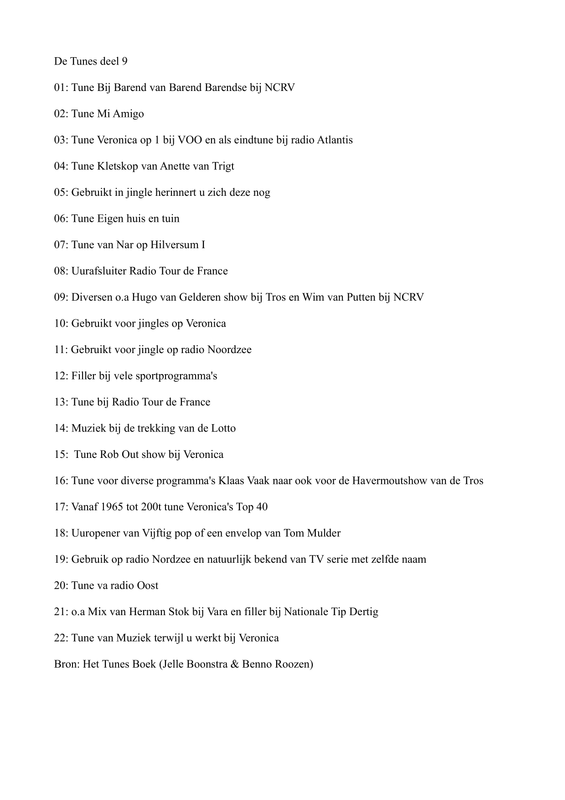 tunes deel 9