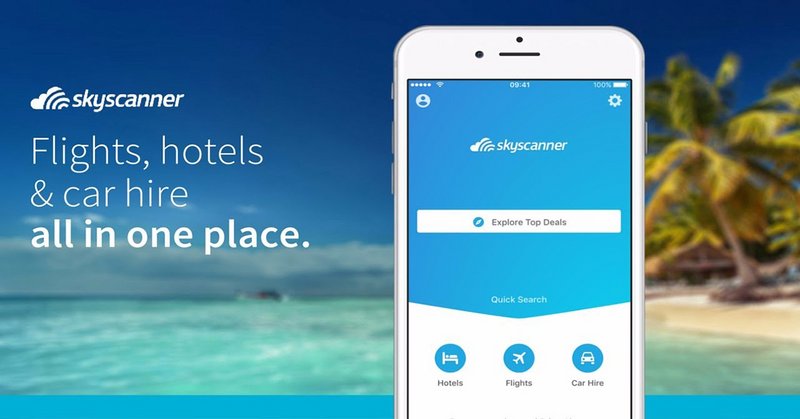 aplicacion Skyscanner realizar viajes en todo el mundo