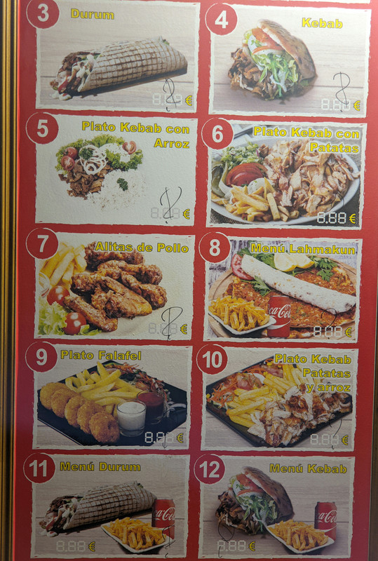 Andanzas nocturnas + kebab + mesas sucias+ hoja de reclamaciones